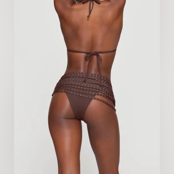 SKIMS RHINESTONE SWIM STRAPPY SKIRT - Picture 3 of 12